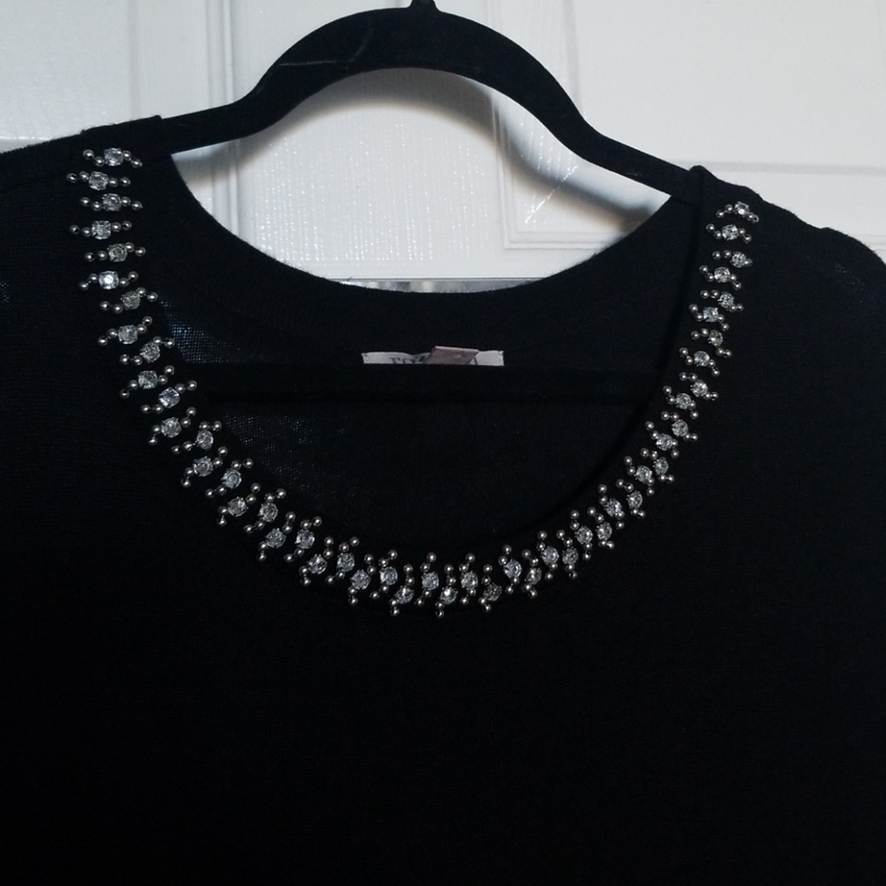 Black studded sweater